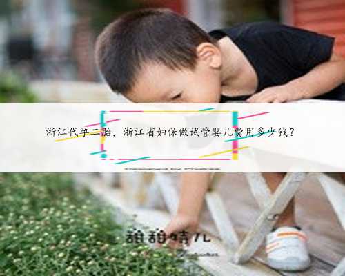 浙江代孕二胎，浙江省妇保做试管婴儿费用多少钱？