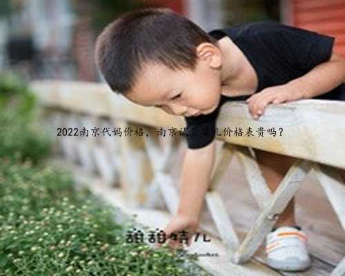 2022南京代妈价格，南京试管婴儿价格表贵吗？