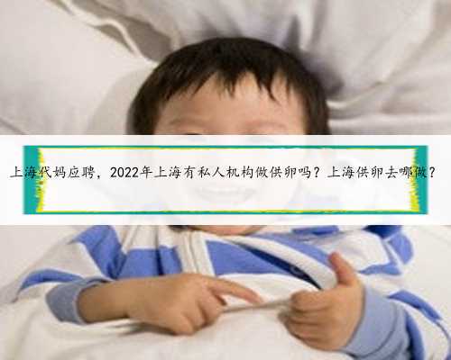 上海代妈应聘，2022年上海有私人机构做供卵吗？上海供卵去哪做？