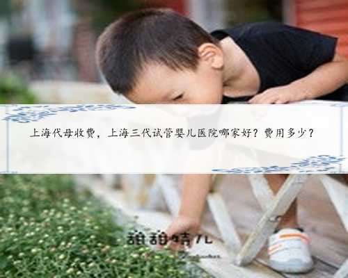 上海代母收费，上海三代试管婴儿医院哪家好？费用多少？