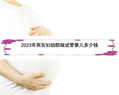 2023年西安妇幼院做试管婴儿多少钱